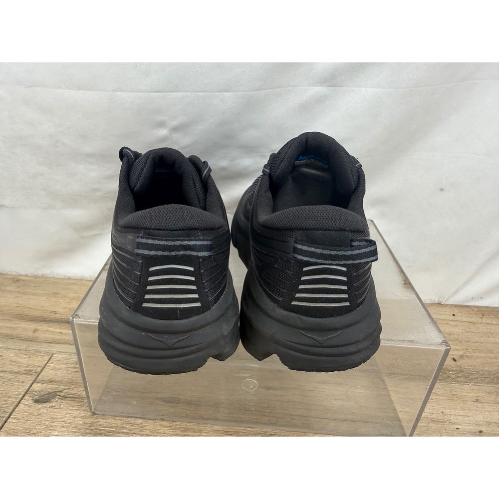 Hoka One One Bondi 7 Black Running Shoes Womens 7.5 Wide 1110531 BBLC Sneaker - Picture 4 of 9